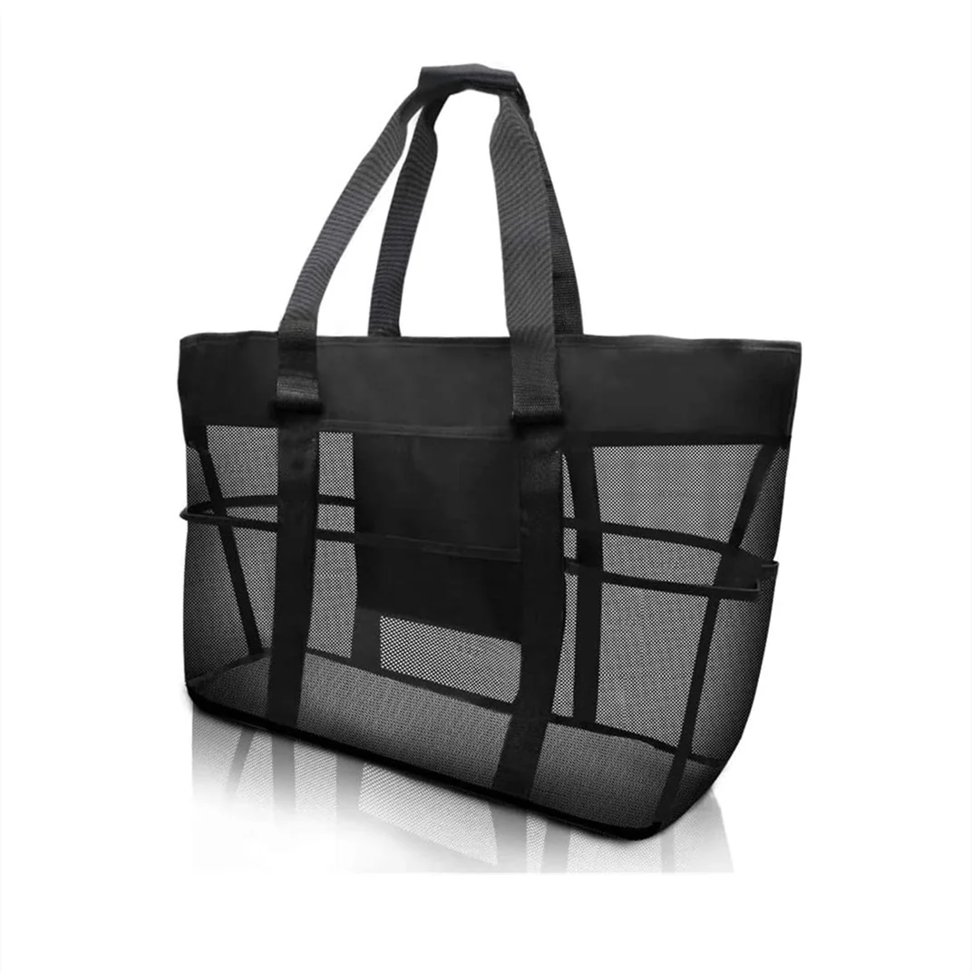 

Large Capacity Lightweight Foldable Summer Bag Mesh Beach Bag Storage Beach Tote Bag