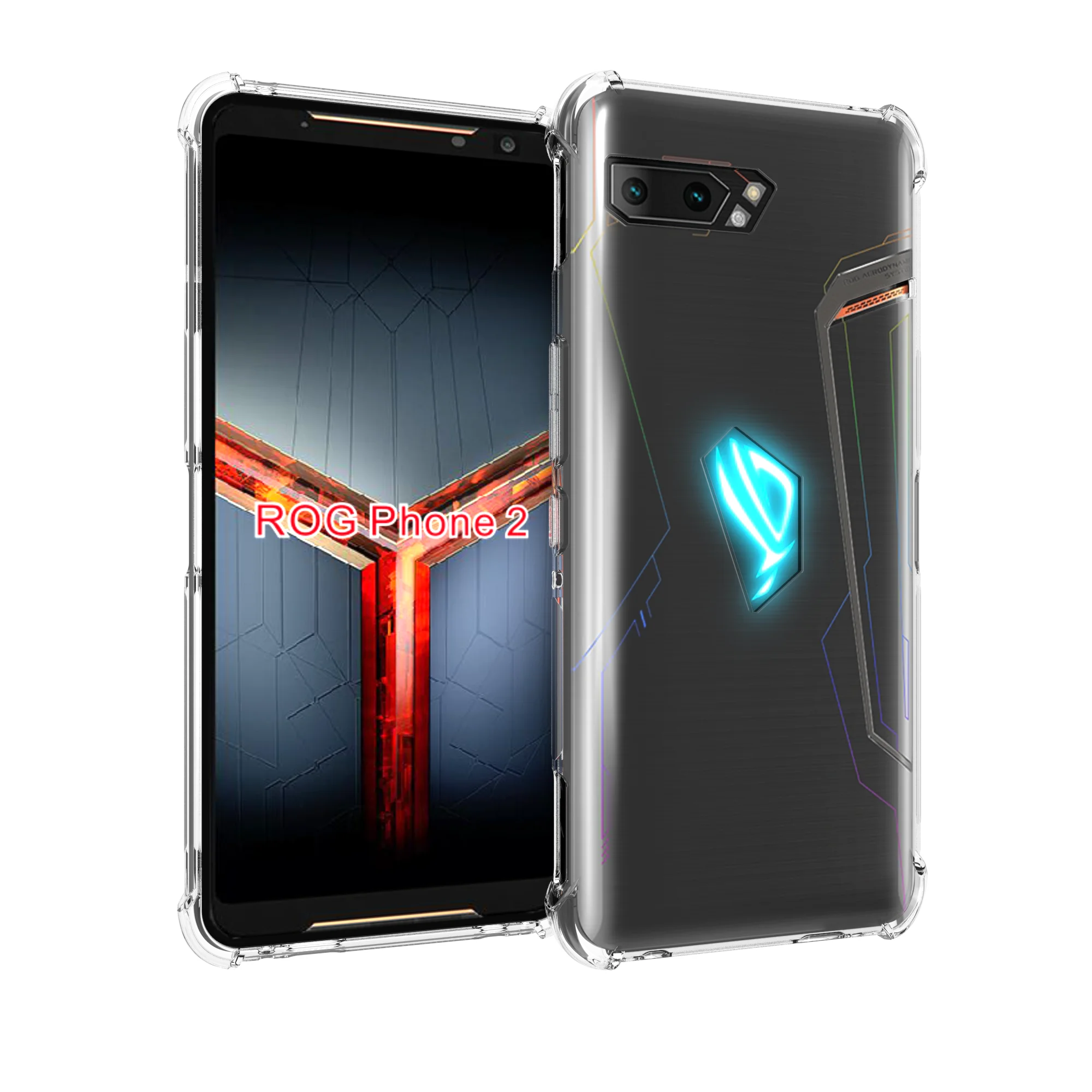 

Four Corner Shockproof Soft TPU Bumper Case For Asus ROG Phone II, Transparent