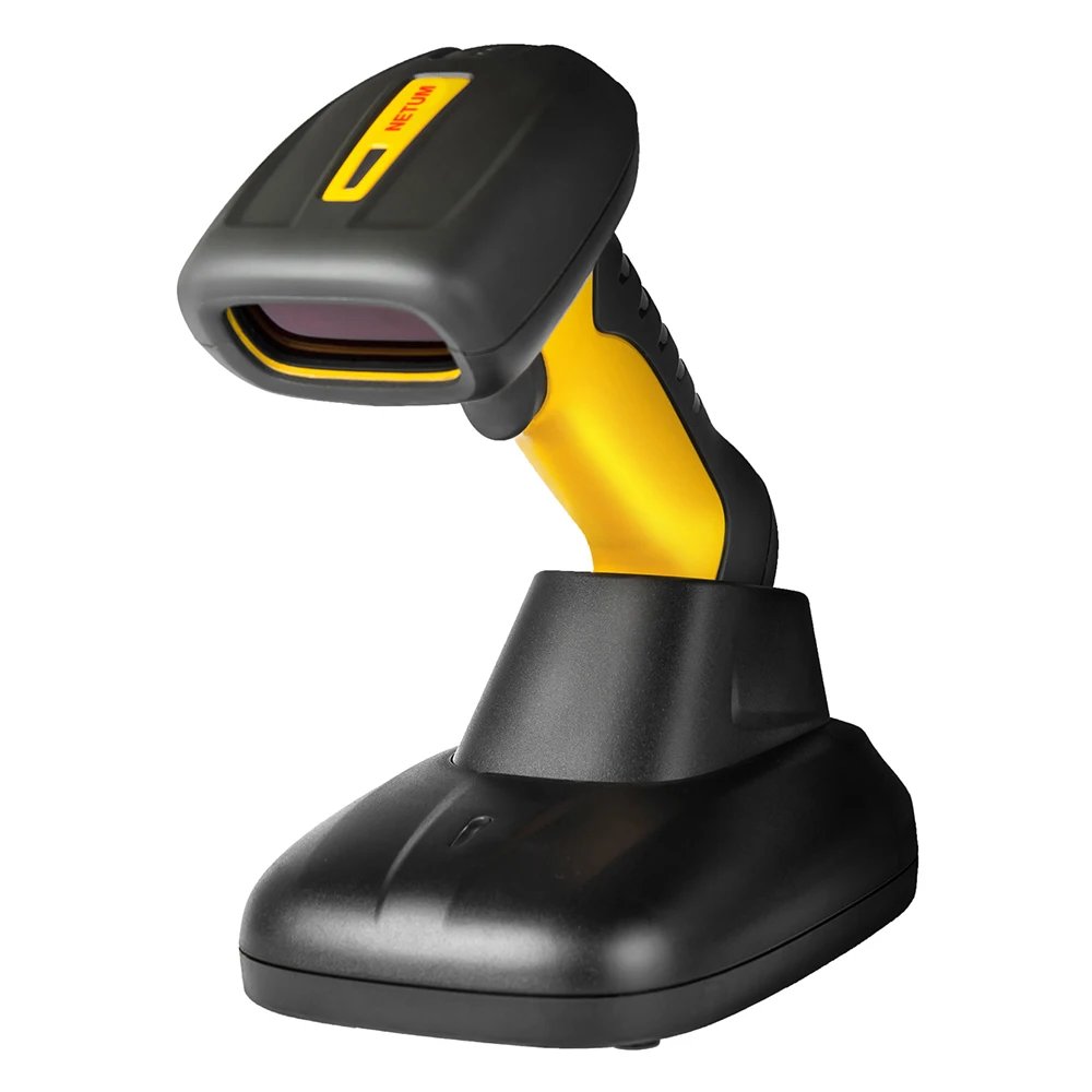 NETUM Wireless 2D 1D Bar Code Reader 2600mAh Drop Protection Shock Dust Proof Hands Free for Windows Mac Android iOS NT-1203