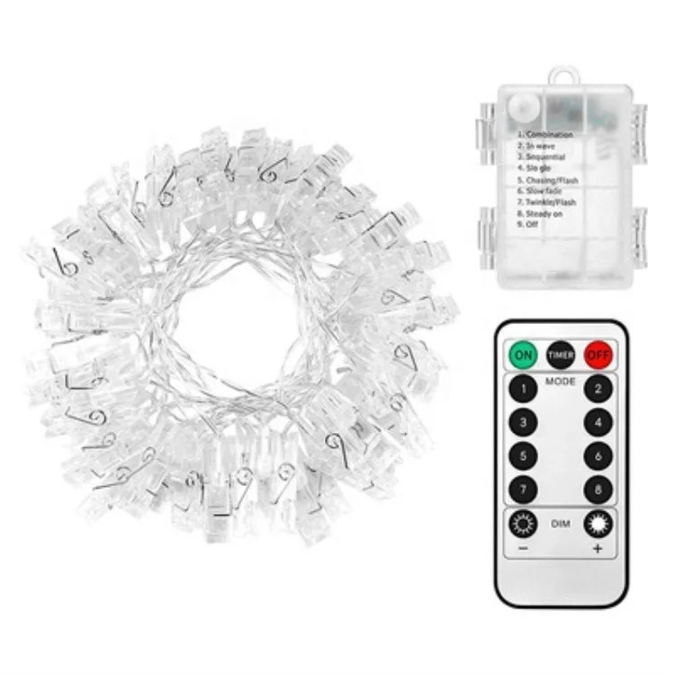 
Waterproof Colored Battery Powered Operated Garland Card Photo Clip Led decorative flash Light 
