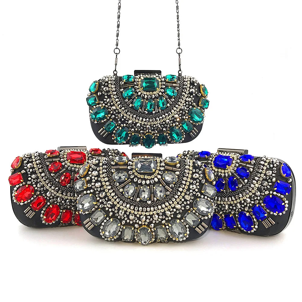 

TS5011 New style 2021 High Quality Ladies Handmade Bag New Design Classy Evening Purses And Lock Catch Bags For Party Banquets