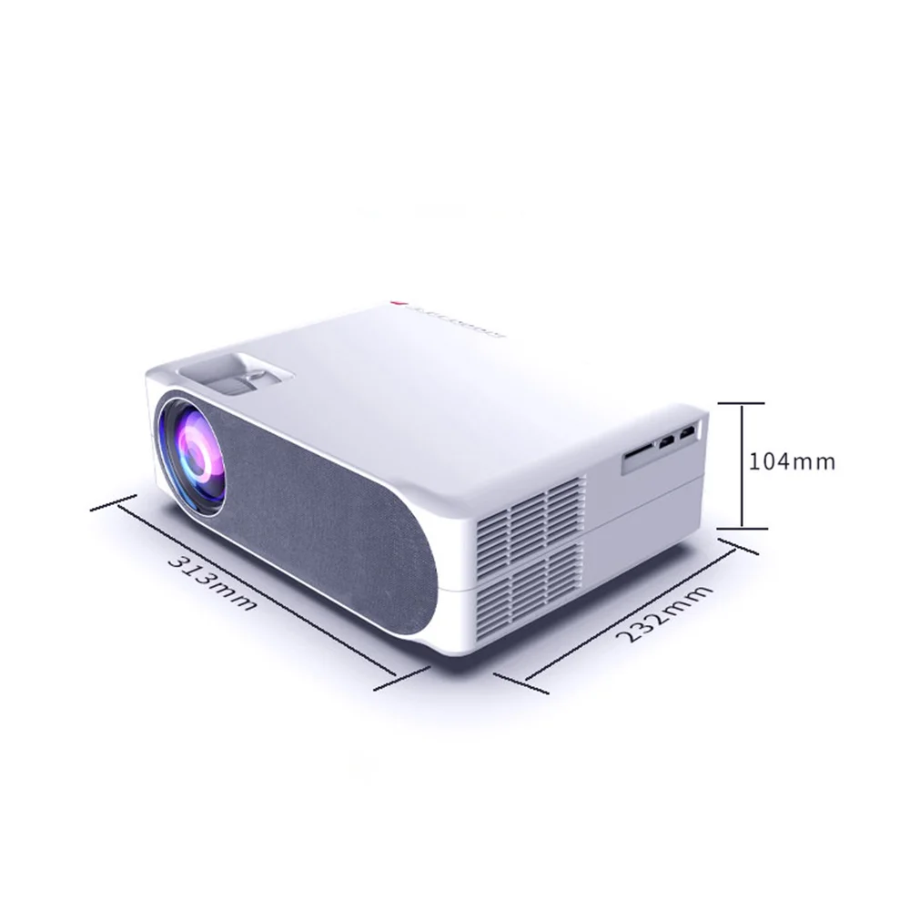 

New LED Projector WIFI Full HD 1080P 150 inch Big Screen Proyector 3D Home Theater Smart Video Player, White