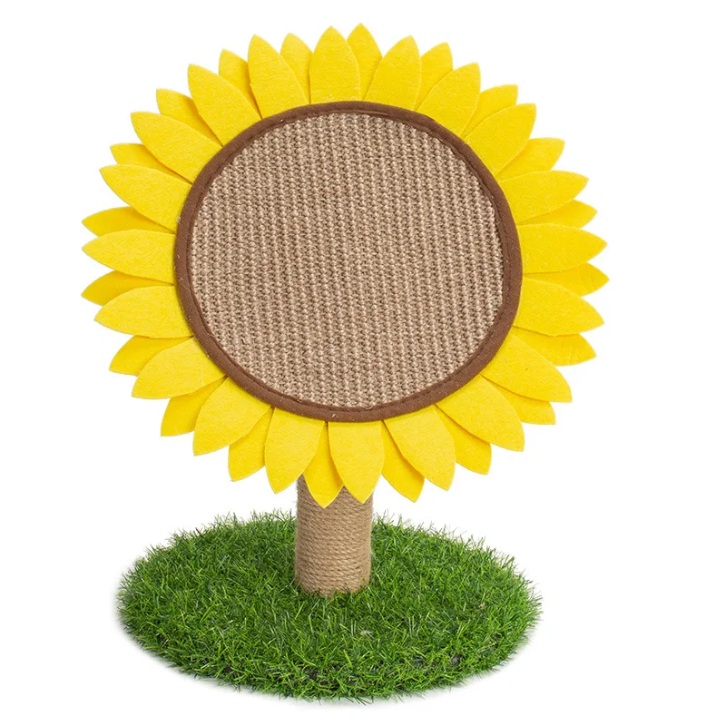 

Round scratching board sisal sunflower cat climbing frame new pet toys supplies wholesale