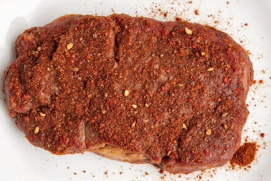 DIY spice mix on a countertop with measuring spoons