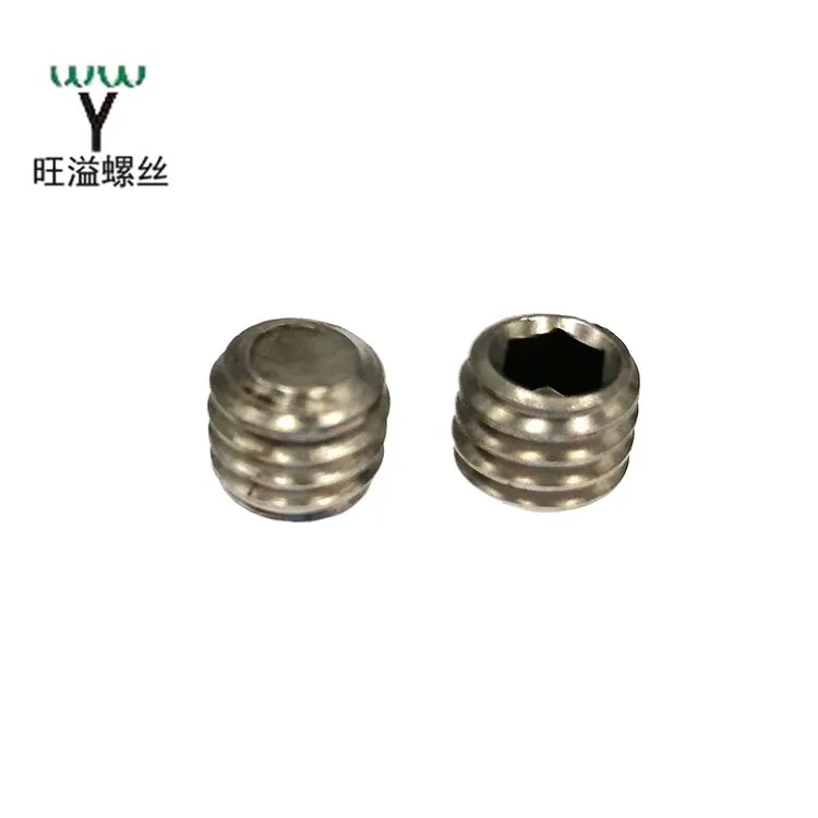 
Factory direct sale Non-standard customized Stainless steel 304/201 Hex socket with flat point Set screws M5 M6 