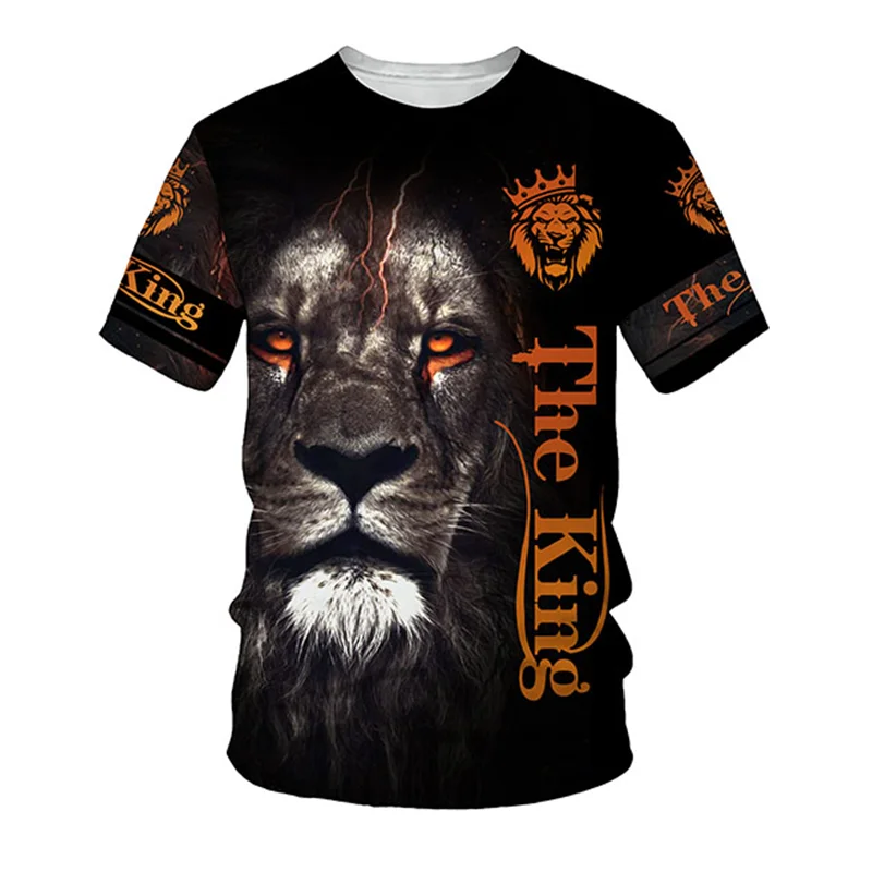 

Custom Graphic Comfortable Breathable Hip Hop Viking Mythology Lion Tiger Pattern Printing Summer 3D T Shirts Men, Customized color