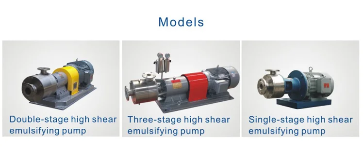 Food Rotor Stator Emulsion Inline High Shear Mixer Homogenizer Pump