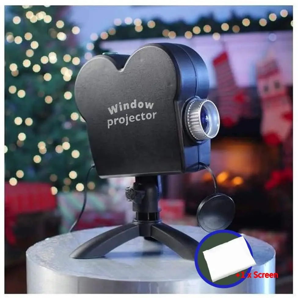 
Halloween Holographic Window Projector Outdoor Garden Decoration 12 Movie Festival Projection Lamp Halloween Christmas Projector 