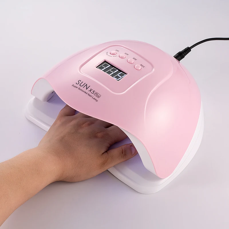 

Amazon 80watt led nail uv lamp gel nail lamp, White and pink