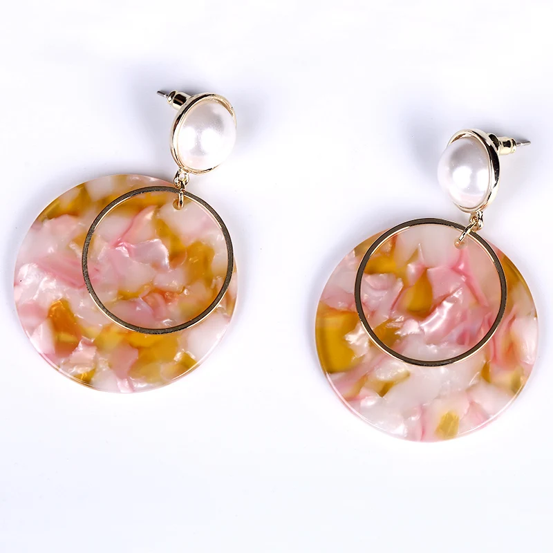 

Valentine's Day Gift Big Acrylic Statement Earrings For Women
