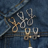 

Creative 12 Styles Doctor Nurse Enamel Lapel Pin Medical Brooch Jeans Shirt Collar Pin Stethoscope Brooch