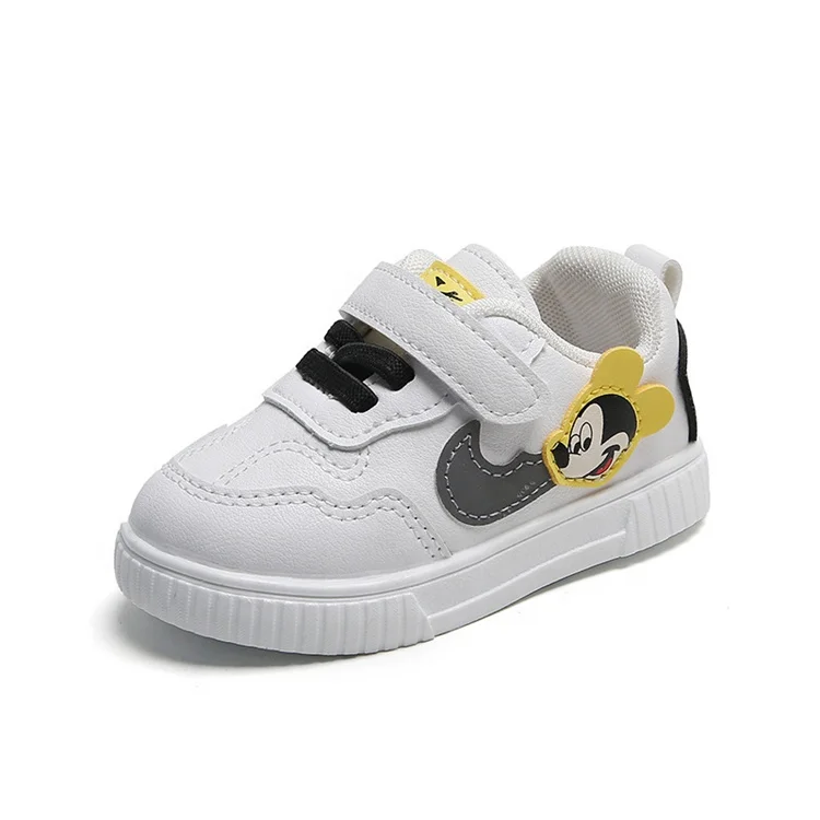 

Latest hot style Wholesale girl boy kids casual walking magic stick soft sole lightweight comfort white babies sports shoes