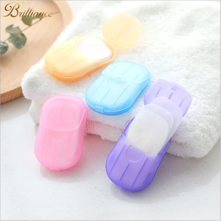 

Travel disposable portable water soluble skin care hand washing strips sheets paper soap, Multi