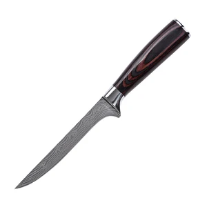Image of Timhome new arrival customized 6inch 7Cr17 high carbon steel pakka handle 6inch kitchen boning utility knife