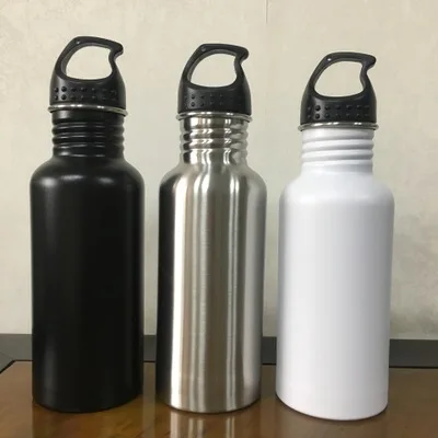 

304 Stainless steel 500ml sports bottle stainless steel single layer sports bottle wide mouth water bottle