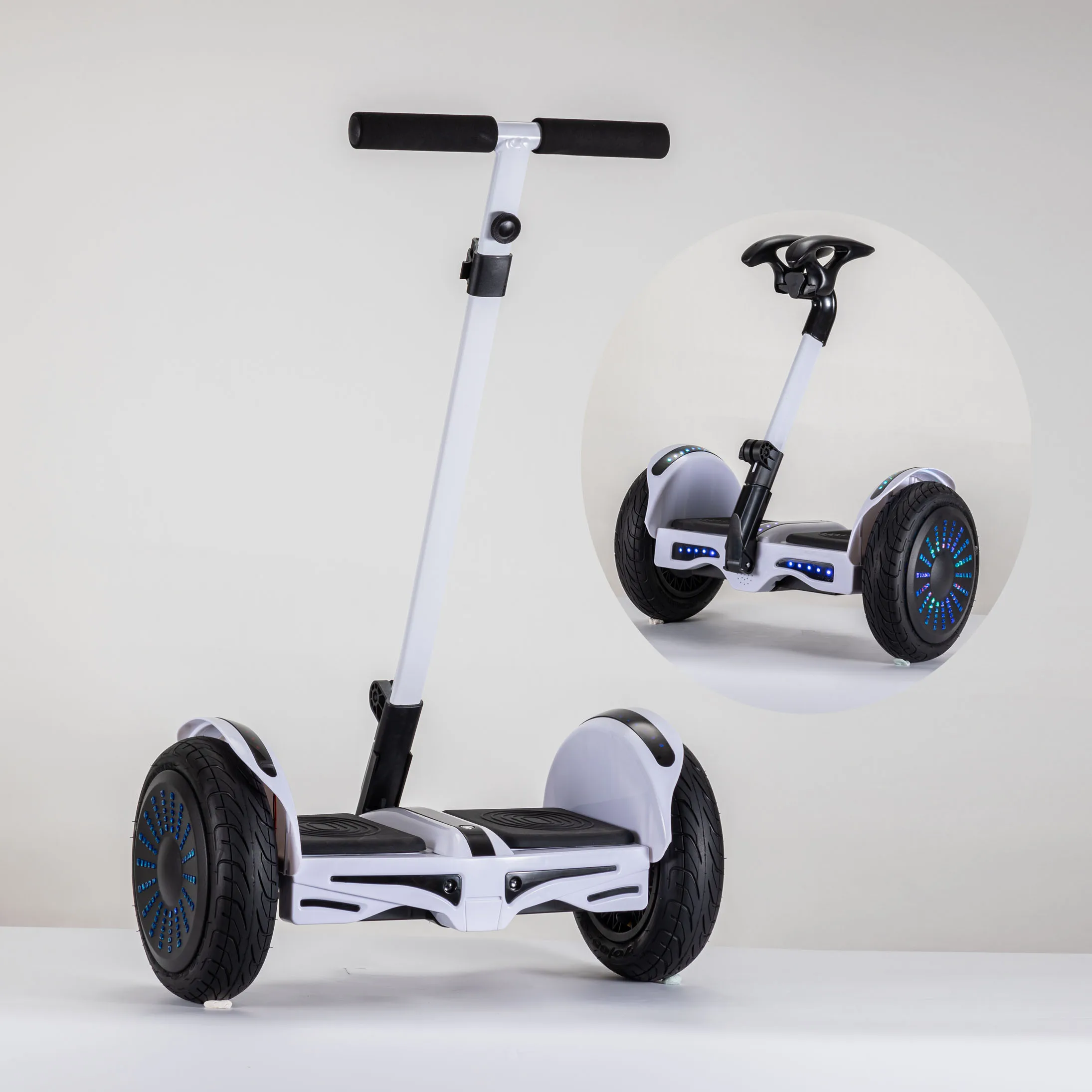 

Portable Smart Self-Balancing Electric Scooter with LED Light OEM 10 Inch Balance Wheels Electric Handlebar Hover board