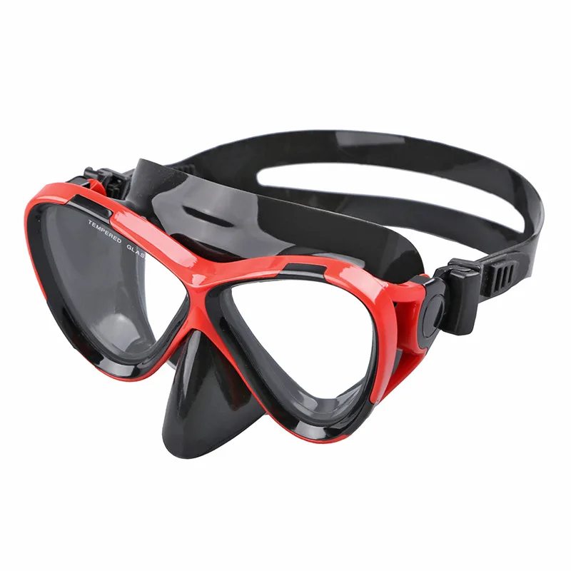 

Black and white transparent liquid silicone tempered glass lens big nose adult snorkeling mirror