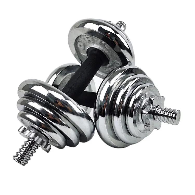 

Electroplated dumbbell set in China factory