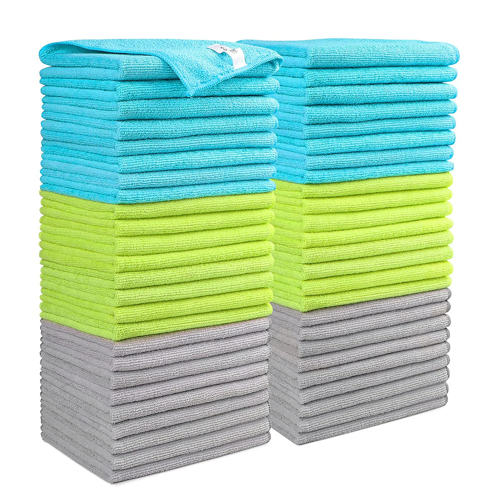 

40*40cm Kitchen Towel Polishing Car Wash Towel Microfiber Towels Cleaning Cloth, Blue/green/gray