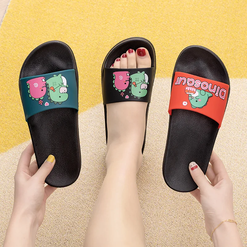 

INS style fashion cartoon slippers indoor outdoor slide summer new models house couple slippers for adult