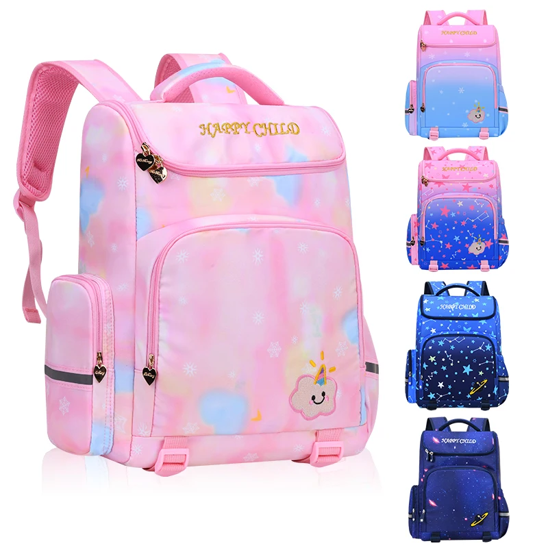 

OEM in Stocks Waterproof Nylon Pink Primary Girls School Bags Kids