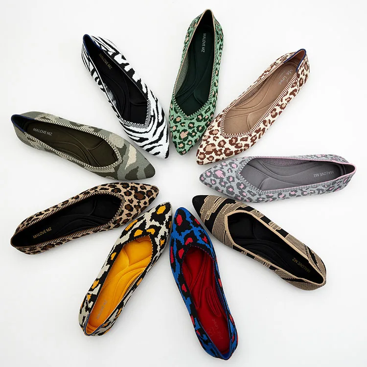 

Autumn women's shoes Fashion woven single shoes Leopard shoes