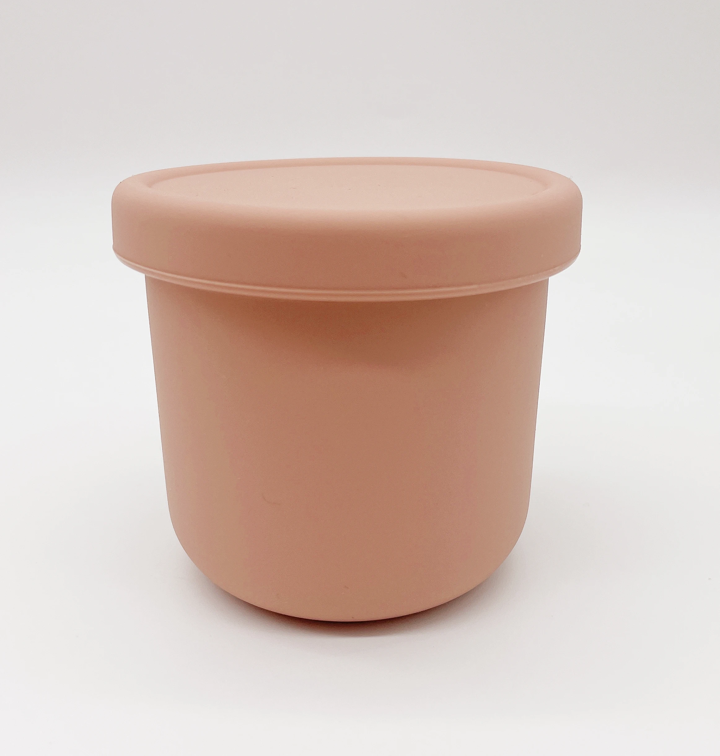 

Mini Silicone Lunch Box, Snack Food Container with Lid, Snack Box for Baby/Kids Friendly, Brown, grey, pink