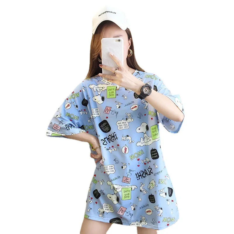 

Loose cartoon nightdress 2021 new sleepwear home wear top clothing girl Nightgowns for women