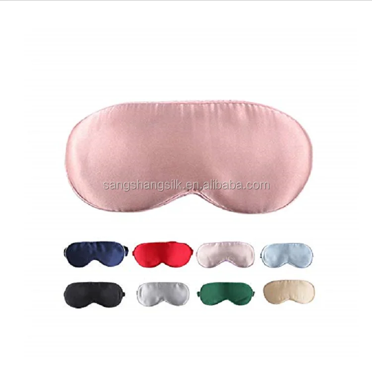 

custom eye mask christmas gift luxury sleep mask forsleeping 100% mulberry silk, Black