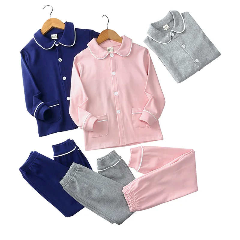 

Custom High Quality Pyjama Set Kids Cotton Sleepwear Long Sleeve Nightwear Pajama Sets Children Pyjamas, Picture shows
