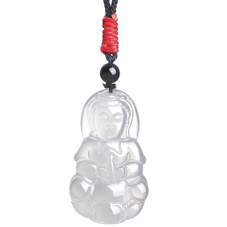 

MD006 Little Guanyin Chalcedony Chain Piece Agate Pendant