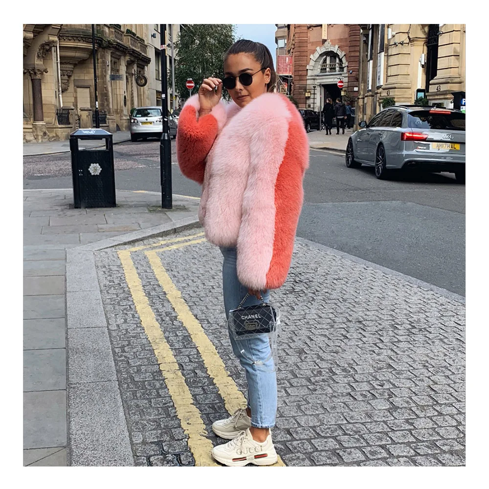 

International Wholesale Fox Fur Stylish Winter Coats Full Length Fur Coat