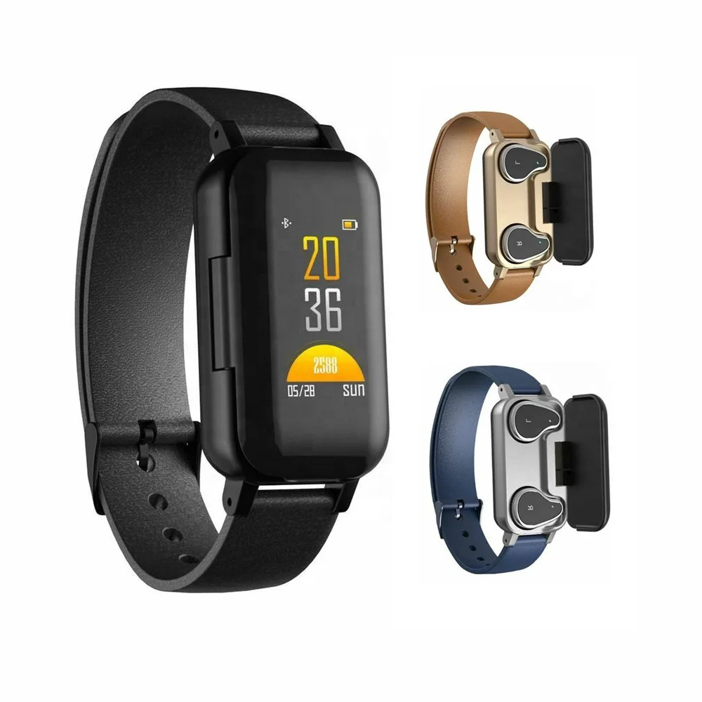 

2021 2 In 1 Smart Watch Men Earbuds Tws Bt 5.0 Earphones Smartwatch New Tws Earbuds Wireless Smart Watch Ear Buds