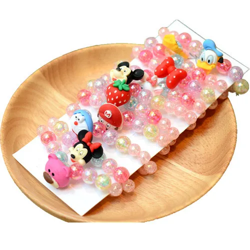 

Korean lovely kids jewelry Girl gift princess jewelry Colorful beads cute Cartoon children bracelet baby beaded bracelet