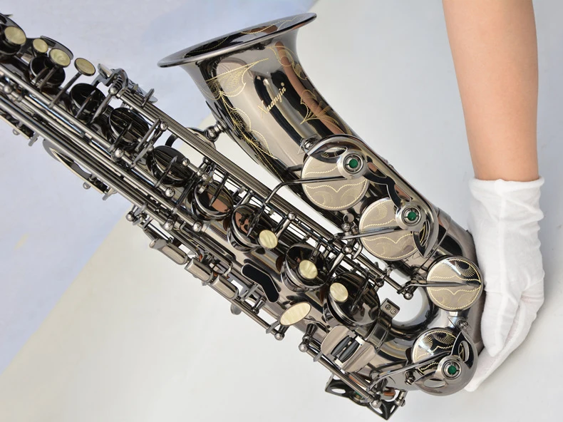 Black Nickel Plated Brass Alto Instrument Accessories Professional Eb OEM China Sax Saxophone Alto