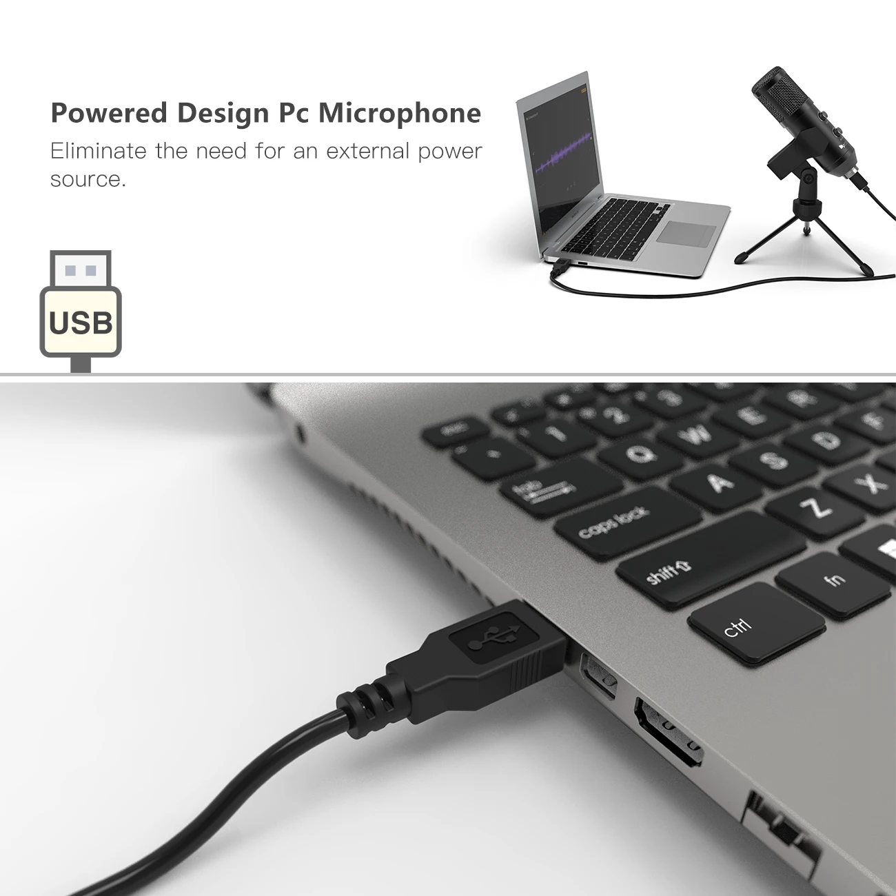 Fifine Oem Usb Condenser Microphone Echo And Volume Control Microphone Kits Gaming Microphone