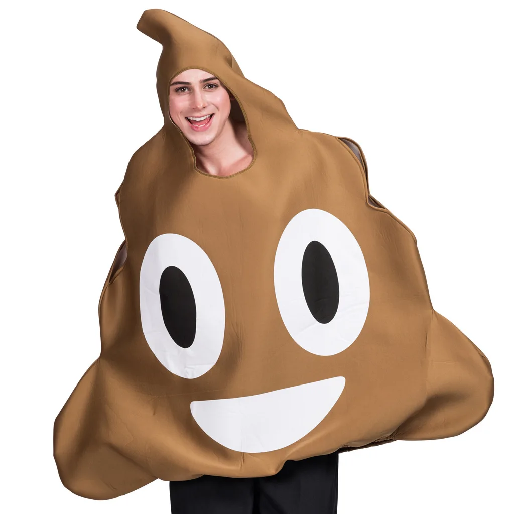 
Molezu Adult Happy Shit Costume Suit Blow Up Halloween Party Fancy Funny Faeces Dress Prank Costume Cosplay 