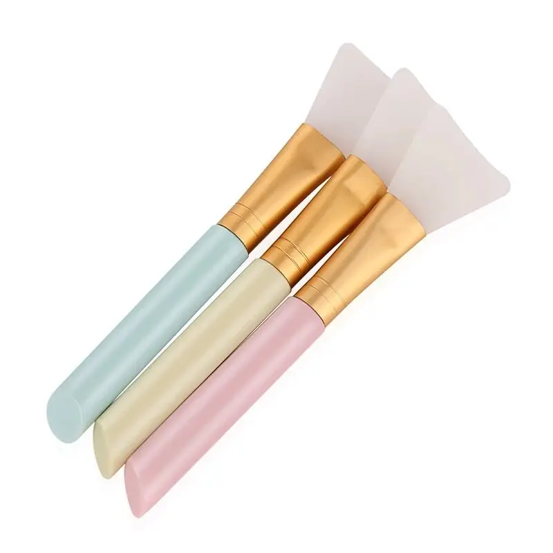 

Hot seller Portable Silicone Mask Brush Applicator Clean Tools liquid foundation brush, Yellow +pink +blue +white+black