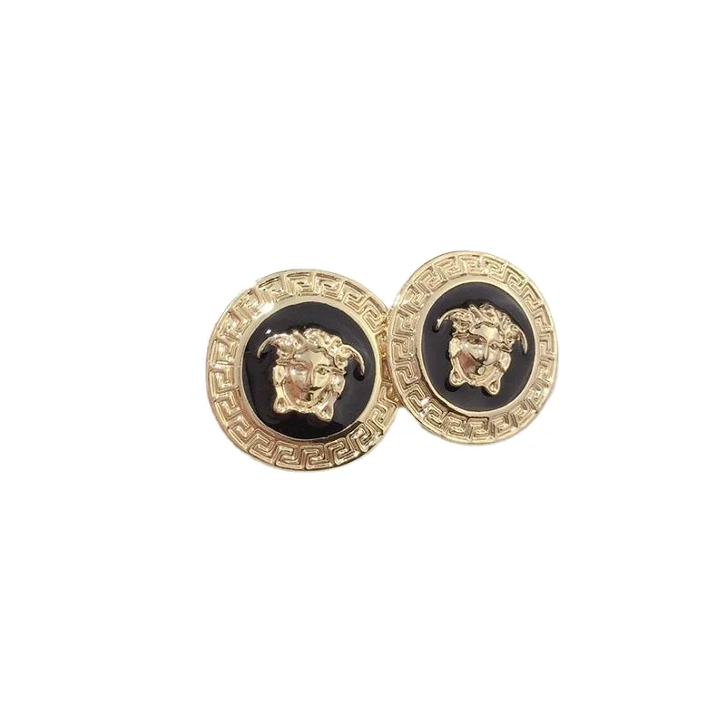 

925 Sterling Silver Hypoallergenic Punk Snake Hair Coin Medusa Earrings Stud