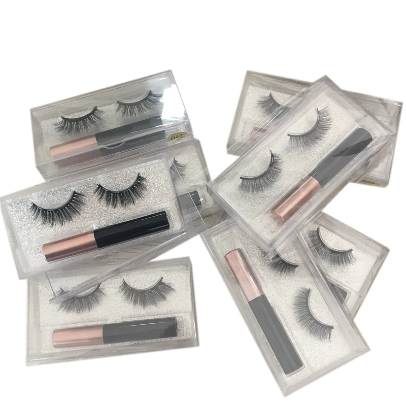 

3d 5d invisible magnetic lashed eyelashes 10 magnets vendor wholesale real mink magnetic lashes set eyeliner