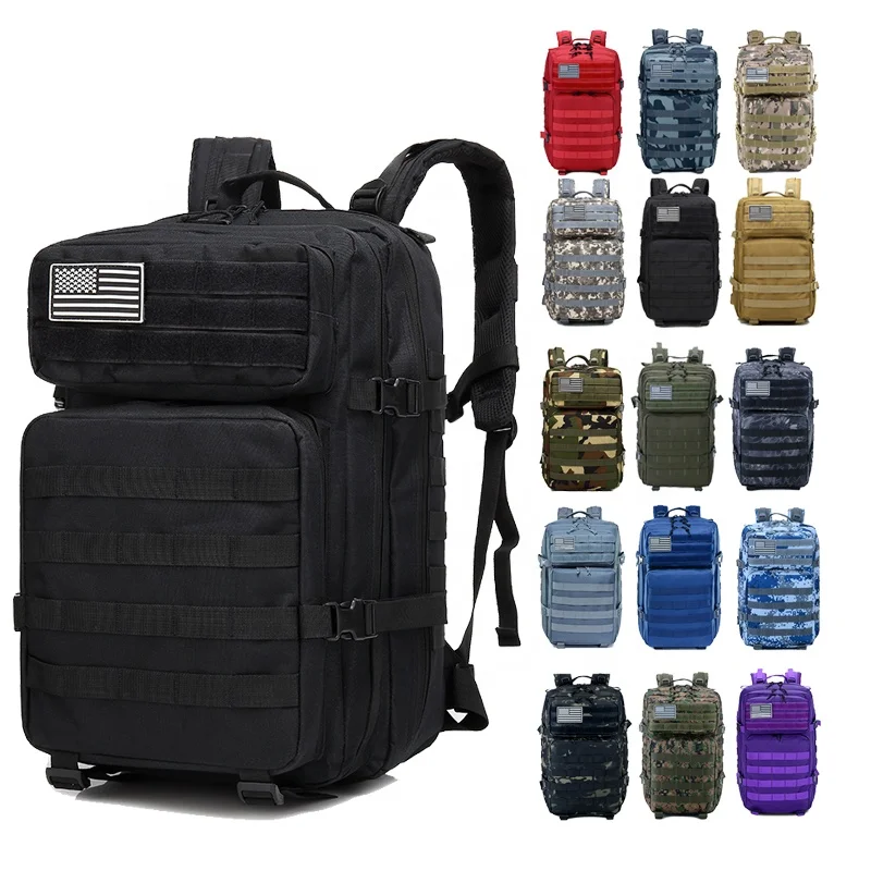 

LUPU waterproof 45L Hiking Trekking Hunting Travel Outdoor Sport GYM Fitness Army Military Tactical Backpack, 17 colors, in stock