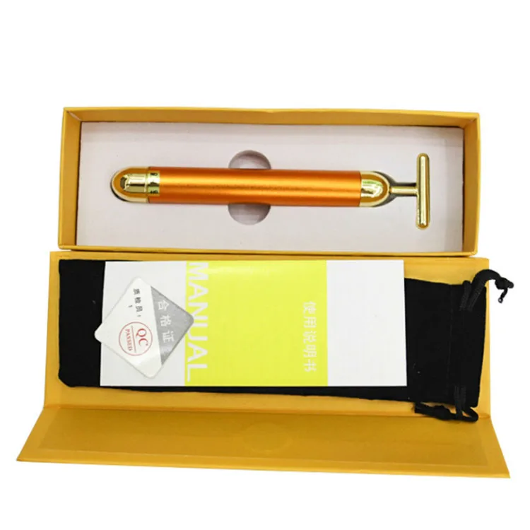 

Professional 24k Golden Beauty Bar/Face Beauty Tool/Facial Massage Stick, Optional
