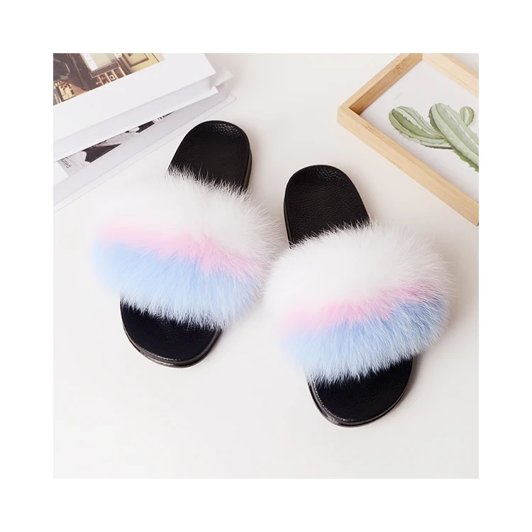 

Hot Selling Factory Prices Custom Multicolor Fur Slippers For Women Fur Slippers Wholesale, Customized color