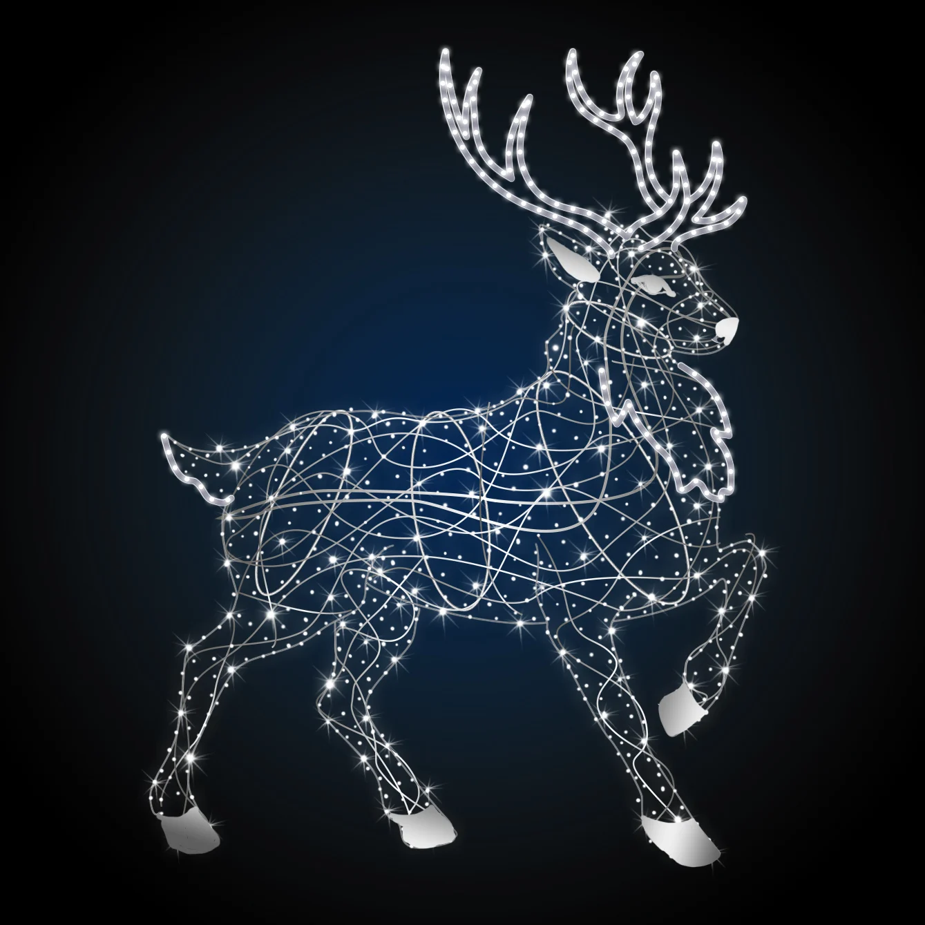 3d Deer Made Of Wire Rod With Led Lights For Outdoor Christmas Decoration Buy Deer Made Of Wire Rod With Led Lights For Outdoor Christmas Decoration Led Street Light Chrismas Decoration Product On