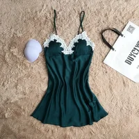 

Wholesale Sexy Women Night Wear Silk Satin One Piece Nighty for Ladies