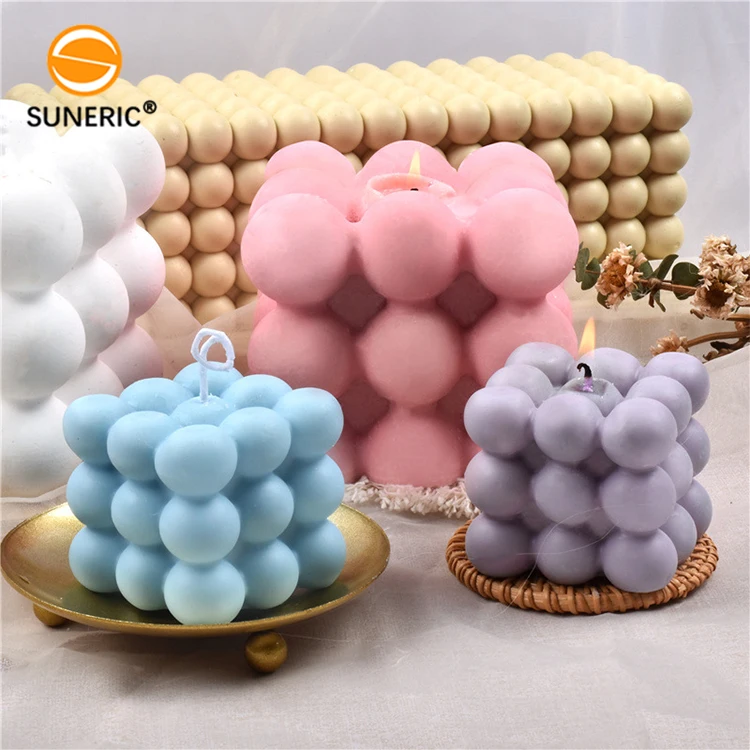 

3d resin wax melt tart mould big bubble silicone candle mold for candle soap cake making