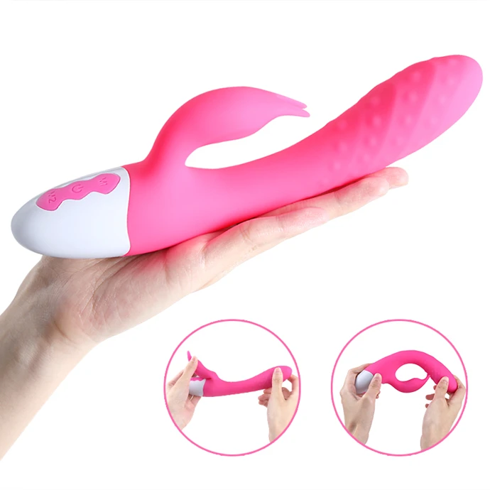 2019 Medical Silicone double vibration USB Rechargeable G-spot Masturbation dido vibrator adult sex toy for female