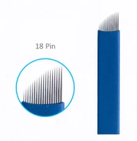 

Stainless Steel Blue 0.20mm 18 Pins Eyebrow Microblading Needle For Permanent Makeup Tattoo