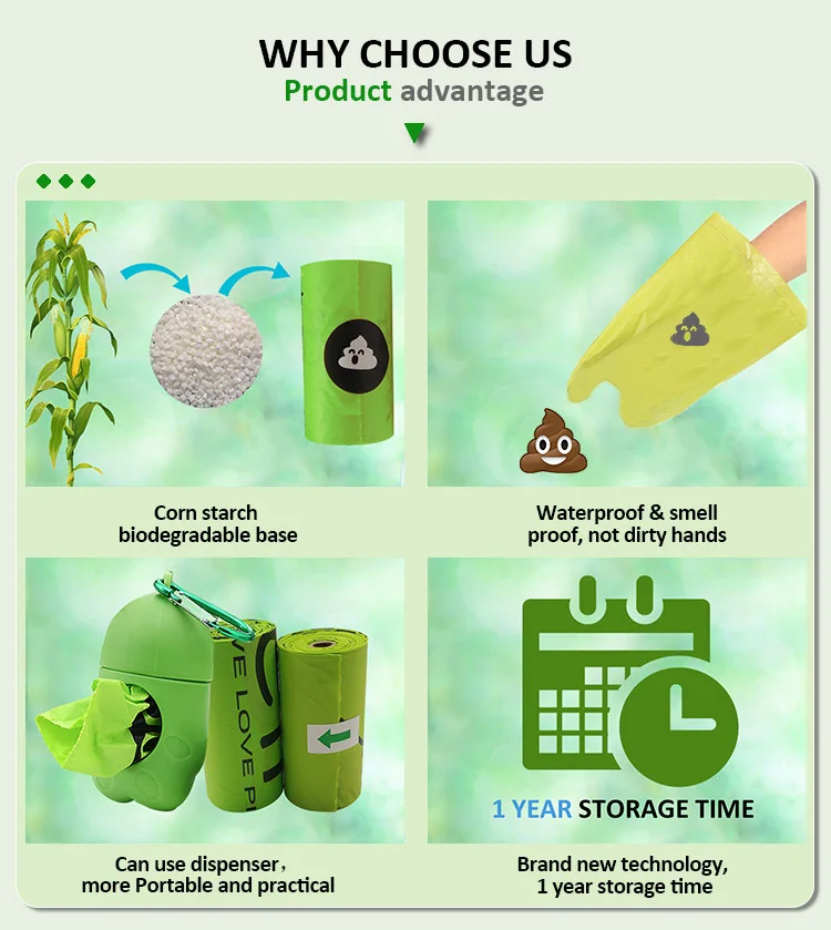 Custom Ecofriendly Bio Degradable Dog Cornstarch Eco Friendly