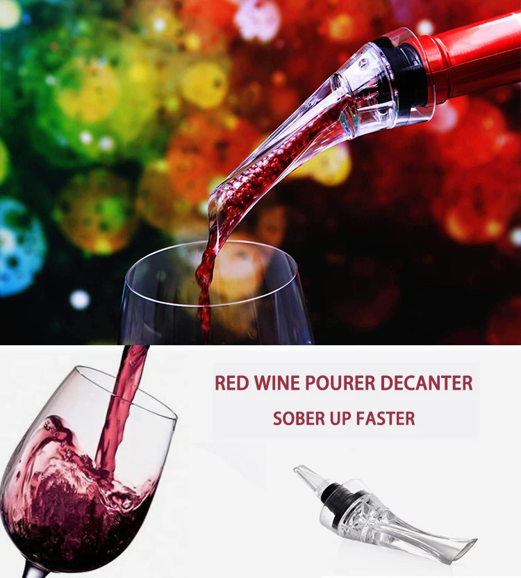New Useful Quick Aerating Pourer  Decanter Wine Accessories Popular Wine  Bottle Pourer Spout Bar Accessories